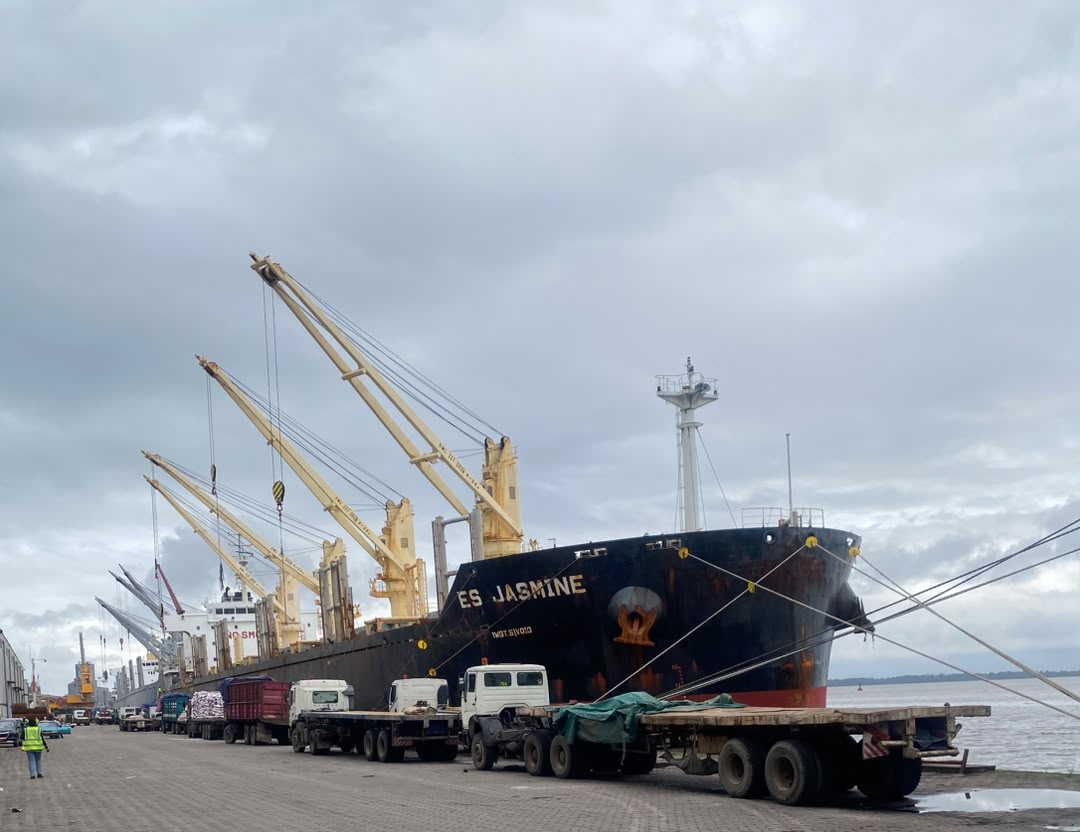 Vessel alongside at the port of Douala